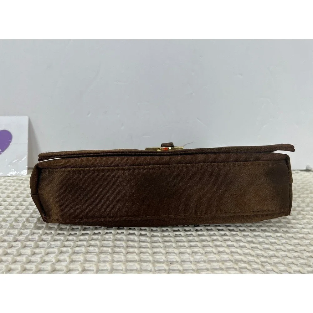 Emirates‎ Bulgari Brown Cosmetic Travel Pouch Bag Mirror Gold Ring